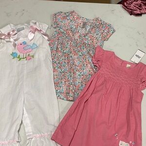 Lot of 3 spring outfits for baby girl